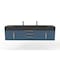 Castello Usa Nile 72" Wall Mounted Blue Vanity With Black Top And Chrome Handles CB-MC-72BLU-CHR-2053-BL - alternate 1